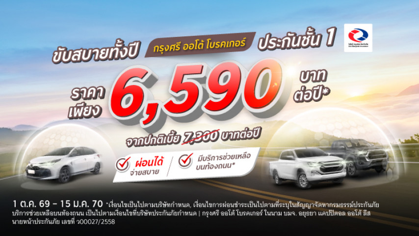 คุ้มครองครบ ราคาสบายกว่า ประกันชั้น 1 โดยบริษัท ไอโออิ กรุงเทพประกันภัย จำกัด (มหาชน)
